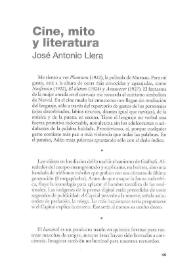 Cine, mito y literatura