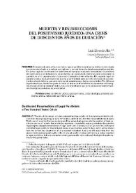 Muertes y resurrecciones del positivismo jurídico : una crisis de doscientos años de duración