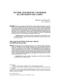 Decidir, argumentar y engrosar : el caso Martín del Campo
