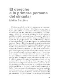 El derecho a la primera persona del singular