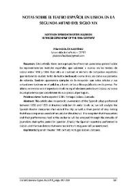 Notas sobre el teatro español en Lisboa en la segunda mitad del siglo XIX