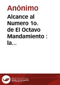 Alcance al Numero 1o. de El Octavo Mandamiento : la conversión de Juan de Dios Uribe