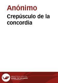 Crepúsculo de la concordia