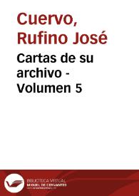 Cartas de su archivo - Volumen 5