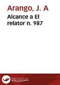 Alcance a El relator n. 987