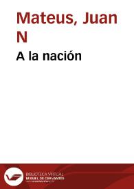 A la nación