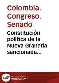 Constitución política de la Nueva Granada sancionada el año de 1853