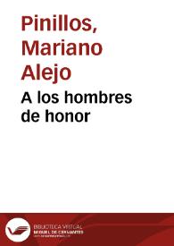 A los hombres de honor