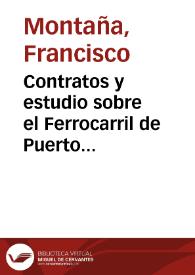 Contratos y estudio sobre el Ferrocarril de Puerto Wilches