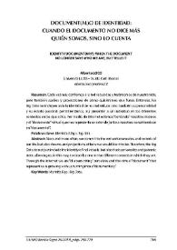 Document(al) o de identidad: cuando el documento no dice más quién somos, sino lo cuenta