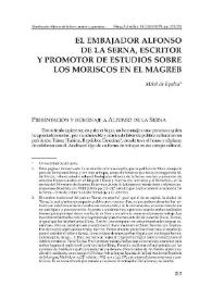 El embajador Alfonso de la Serna, escritor y promotor de estudios sobre los moriscos en el Magreb