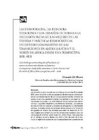 Las democracias, las democratizaciones y los desafíos en torno a la inclusión plena de las mujeres en las teorías y prácticas democráticas. Un estudio comparativo de las transiciones en América Latina y el Norte de África desde una perspectiva sur-sur 