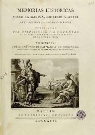 Memorias históricas sobre la marina comercio y artes de la antigua ciudad de Barcelona. Tomo 3