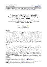 Ordenación del Territorio y estrategias de planificación en los Caminos de Santiago Patrimonio Mundial