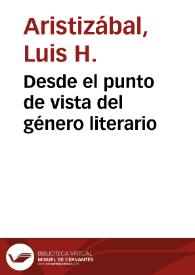 Desde el punto de vista del género literario