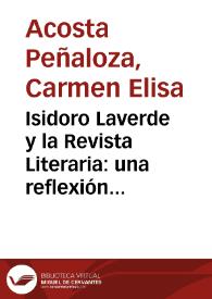 Isidoro Laverde y la Revista Literaria: una reflexión sobre la historia de la literatura colombiana