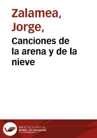 Canciones de la arena y de la nieve