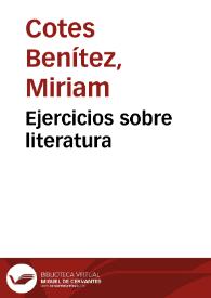 Ejercicios sobre literatura