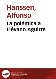 La polémica a Liévano Aguirre