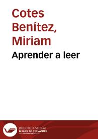 Aprender a leer