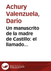 Un manuscrito de la madre de Castillo: el llamado Cuaderno de Enciso