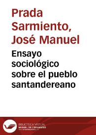 Ensayo sociológico sobre  el pueblo santandereano