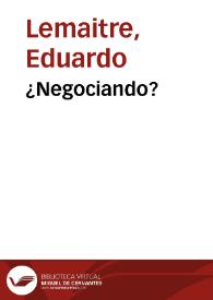 ¿Negociando?