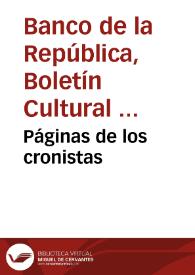 Páginas de los cronistas