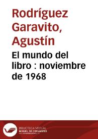 El mundo del libro : noviembre de 1968