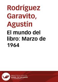 El mundo del libro: Marzo de 1964