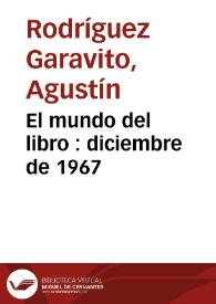 El mundo del libro : diciembre de 1967