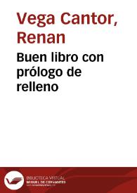 Buen libro con prólogo de relleno