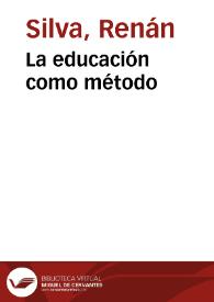 La educación como método