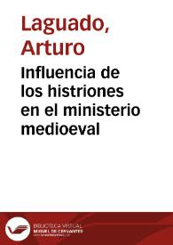 Influencia de los histriones en el ministerio medioeval