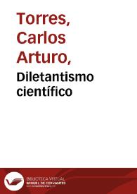 Diletantismo científico