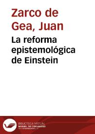 La reforma epistemológica de Einstein