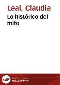 Lo histórico del mito