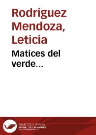 Matices del verde...