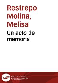 Un acto de memoria