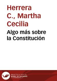 Algo más sobre la Constitución