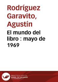 El mundo del libro : mayo de 1969