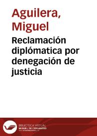 Reclamación diplómatica por denegación de justicia