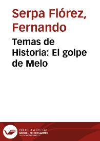 Temas de Historia: El golpe de Melo