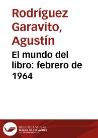 El mundo del libro: febrero de 1964