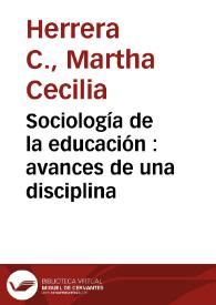 Sociología de la educación : avances de una disciplina