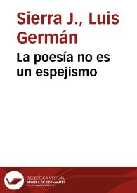 La poesía no es un espejismo