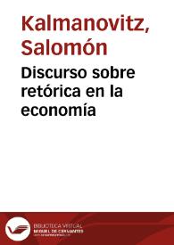 Discurso sobre retórica en la economía