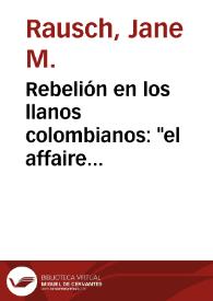 Rebelión en los llanos colombianos: 