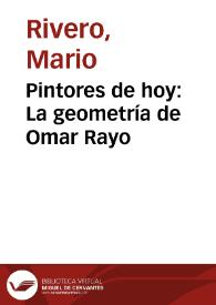 Pintores de hoy: La geometría de Omar Rayo