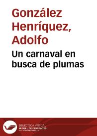 Un carnaval en busca de plumas